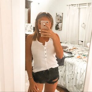 Free People White Tank!